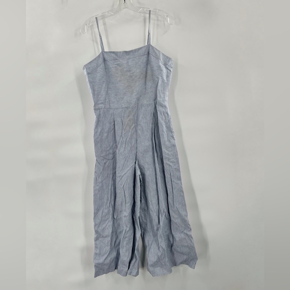 Banana Republic blue spaghetti strap striped jumpsuit size 6 - Picture 5 of 12